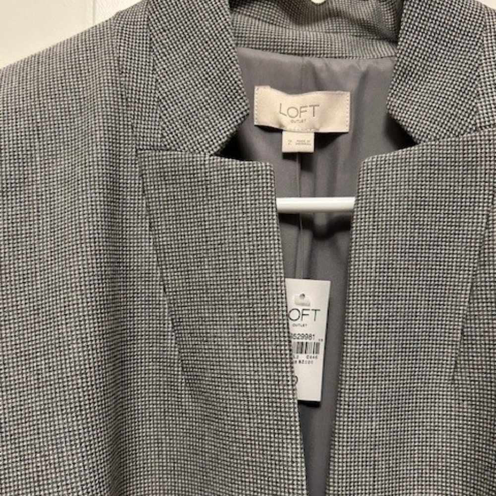 Loft Outlet size 2 black/gray professional jacket - Picture 2 of 4